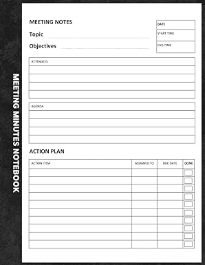 Meeting Minutes Notebook