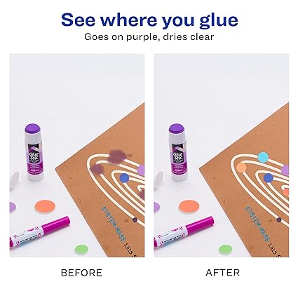 Avery Glue Stic, Disappearing Purple