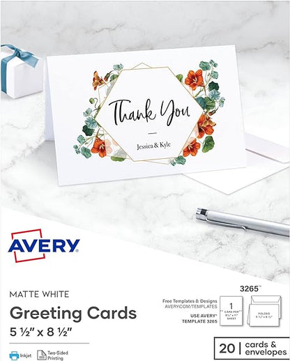 Avery Printable Greeting Cards