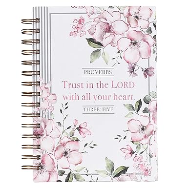 Pink Flowers Hardcover Notebook